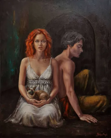 HEDİYE AKOĞLU — “Relaxed”, 2025 "Relaxed" eseri HEDİYE AKOĞLU tarafından 2025 yılında 100x80 cm ölçülerinde Tuval üzeri yağlı boya tekniği ile yapılmıştır.