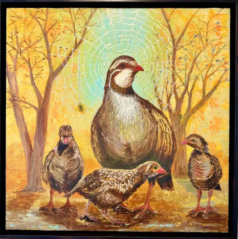 "Aile" eseri MEHMET YILDIRIM DABAKOĞLU tarafından 2025 yılında 60x60 cm ölçülerinde Tuval üzeri akrilik boya tekniği ile yapılmıştır.