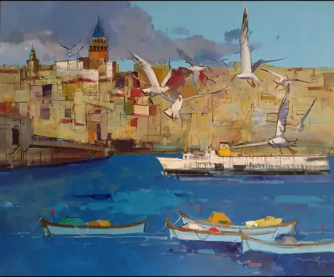 MUSTAFA KÖSEOĞLU — “Untitled”, 2025 "İsimsiz" eseri MUSTAFA KÖSEOĞLU tarafından 2025 yılında 100x120 cm ölçülerinde Tuval üzeri akrilik boya tekniği ile yapılmıştır.