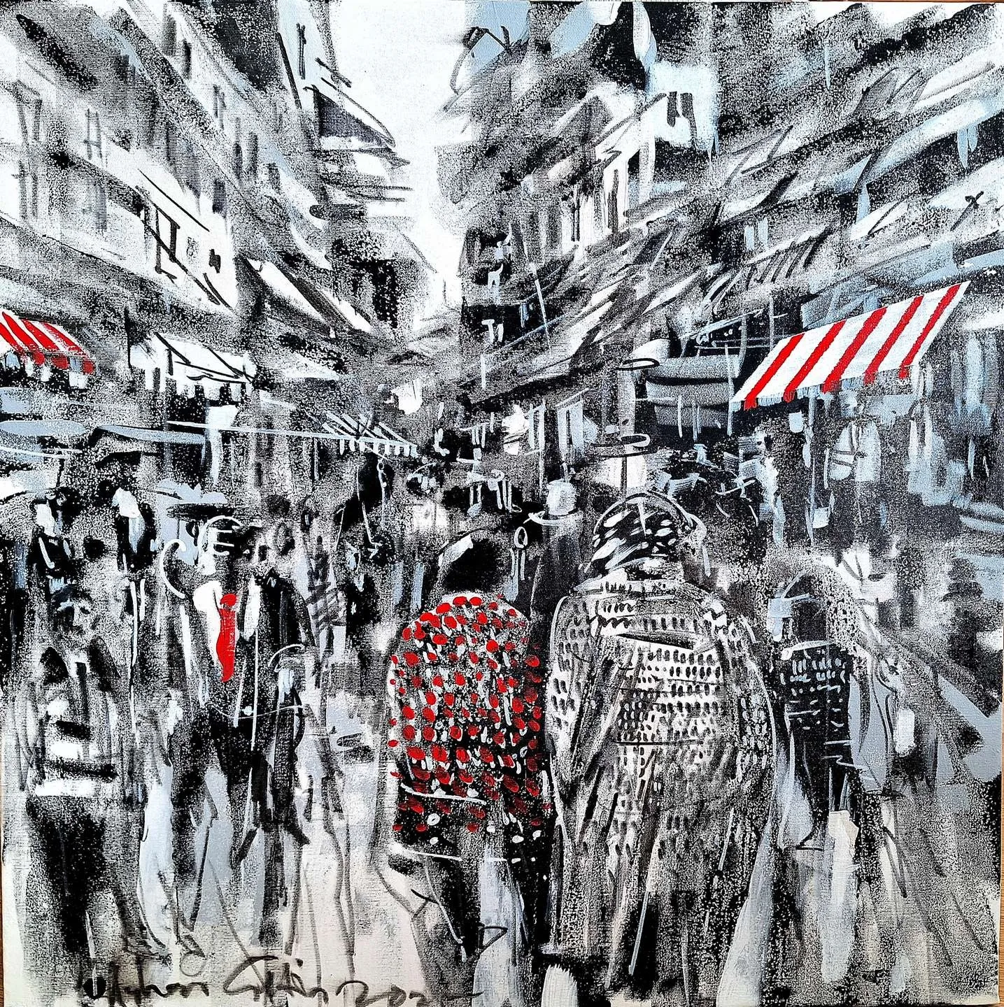 "Ekose" eseri AYHAN ÇETİN tarafından 2025 yılında 60x60 cm ölçülerinde Tuval üzeri akrilik boya tekniği ile yapılmıştır.