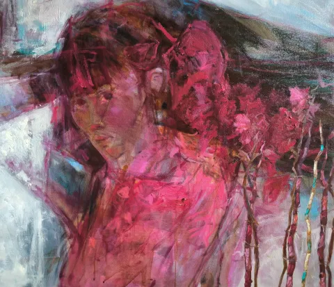 SONER GÖKSAY — “She-II”, 2024 "She-II" eseri SONER GÖKSAY tarafından 2024 yılında 60x70 cm ölçülerinde Tuval üzeri yağlı boya tekniği ile yapılmıştır.