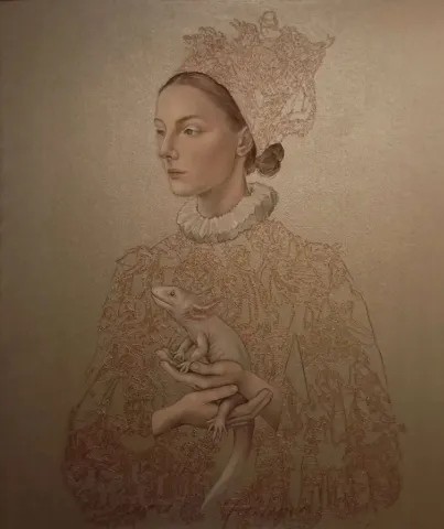 "I rebuilt myself from within" eseri ESRA YILDIRIM tarafından 2025 yılında 130x110 cm ölçülerinde Tuval üzeri yağlı boya tekniği ile yapılmıştır.