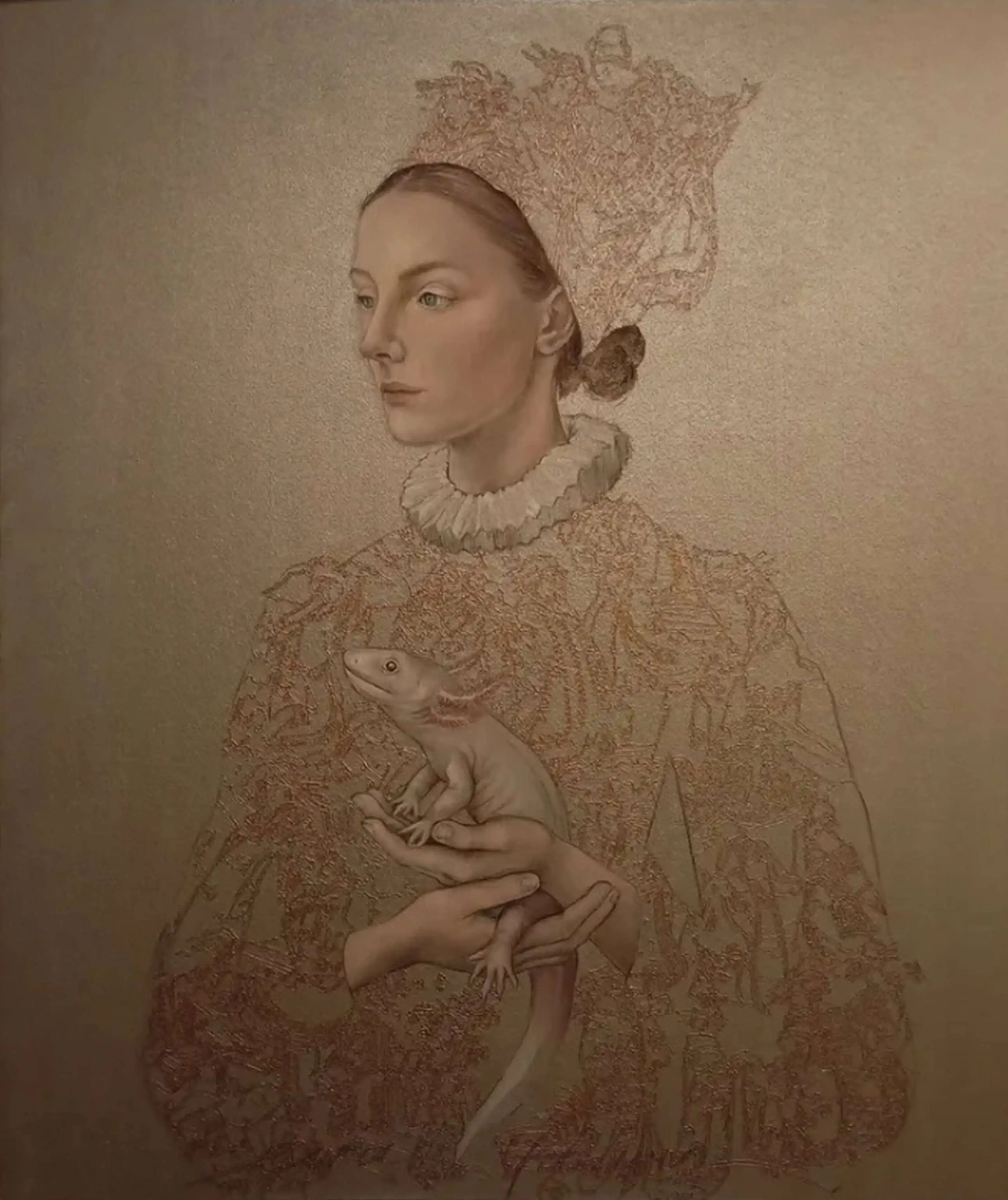 "I rebuilt myself from within" eseri ESRA YILDIRIM tarafından 2025 yılında 130x110 cm ölçülerinde Tuval üzeri yağlı boya tekniği ile yapılmıştır.