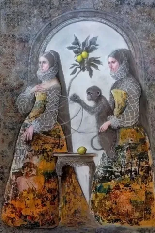 "Sour Alchemy" eseri ESRA YILDIRIM tarafından 2025 yılında 120x80 cm ölçülerinde Tuval üzeri yağlı boya tekniği ile yapılmıştır.