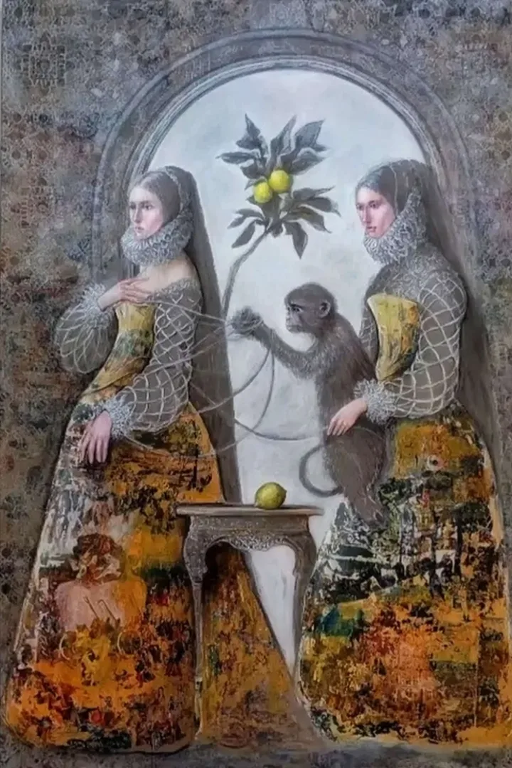 yakınlaştır "Sour Alchemy" eseri ESRA YILDIRIM tarafından 2025 yılında 120x80 cm ölçülerinde Tuval üzeri yağlı boya tekniği ile yapılmıştır.