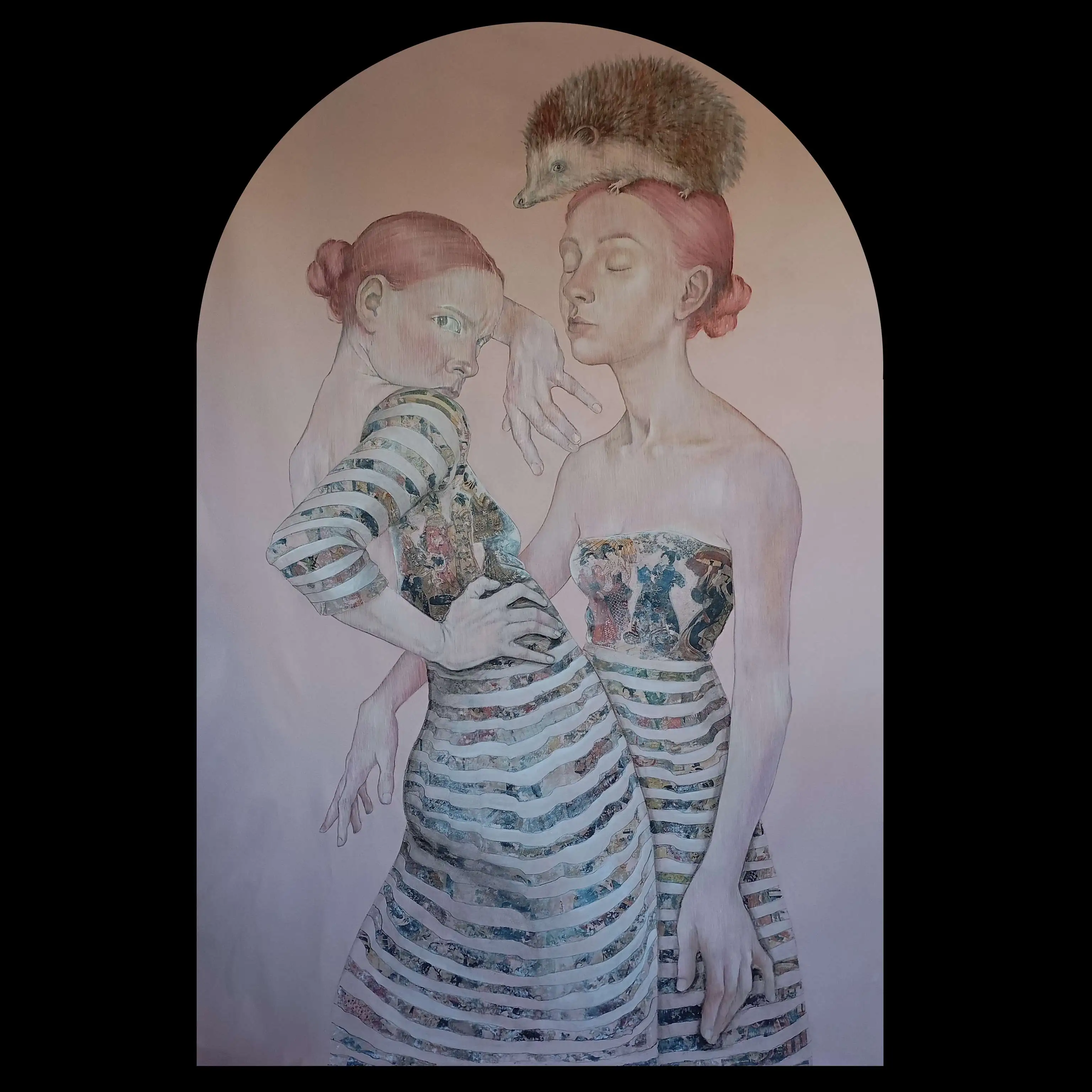 "The In-Between" eseri ESRA YILDIRIM tarafından 2025 yılında 225x150 cm ölçülerinde Tuval üzeri yağlı boya tekniği ile yapılmıştır.
