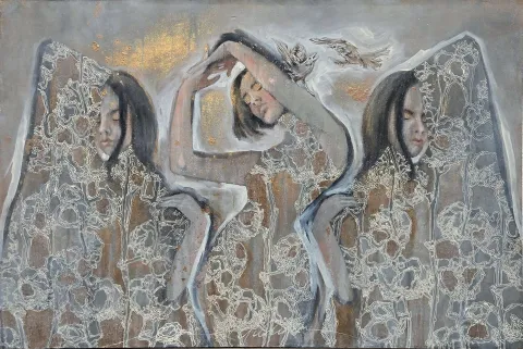 ESRA YILDIRIM — “With cotton flowes”, 2023 "With cotton flowes" eseri ESRA YILDIRIM tarafından 2023 yılında 80x120 cm ölçülerinde Tuval üzeri yağlı boya tekniği ile yapılmıştır.