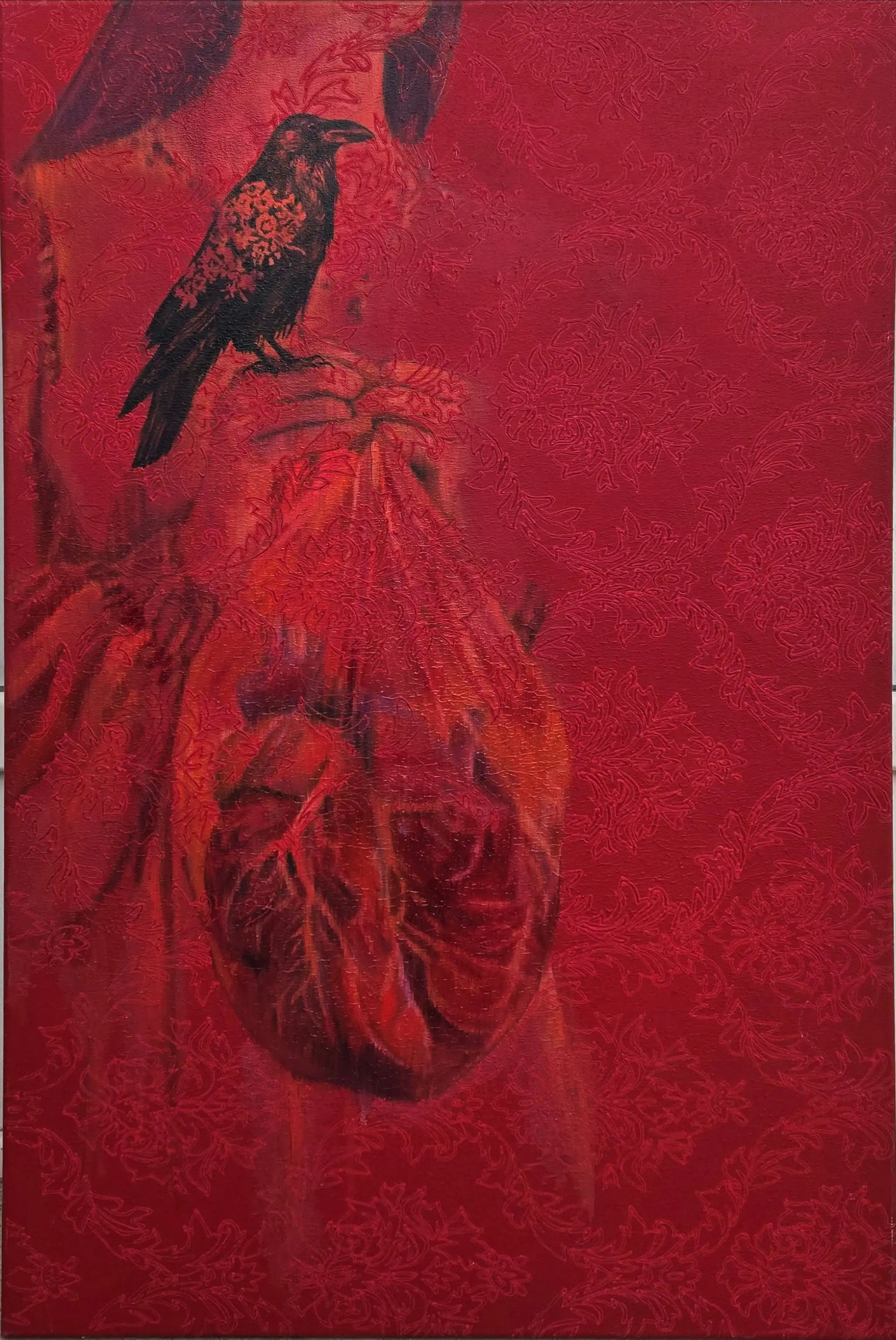 "Go red! Red vibes only" eseri ESRA YILDIRIM tarafından 2024 yılında 120x80 cm ölçülerinde Tuval üzeri yağlı boya tekniği ile yapılmıştır.