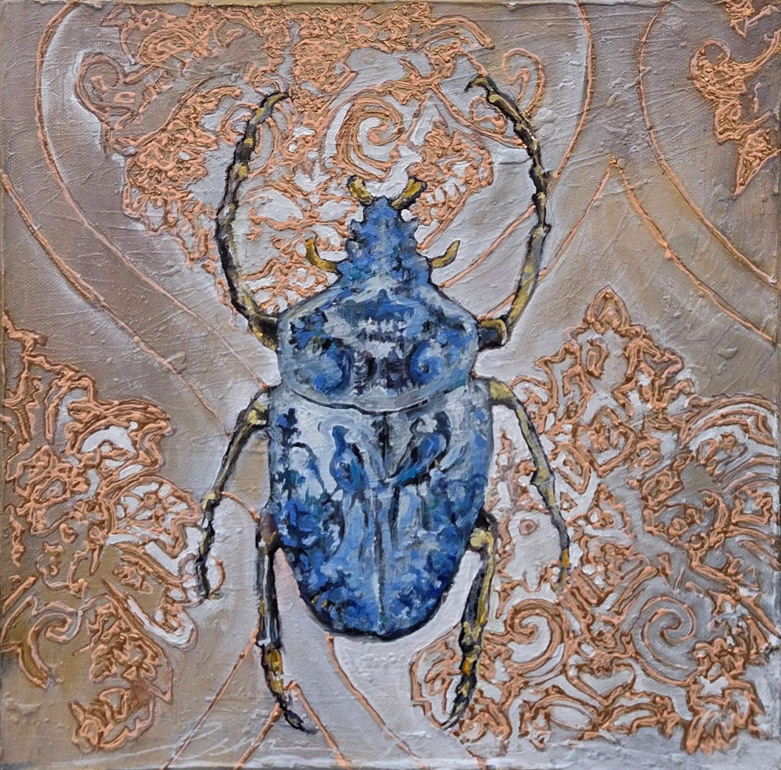 "Wings Closed" eseri ESRA YILDIRIM tarafından 2024 yılında 30x30 cm ölçülerinde Tuval üzeri yağlı boya tekniği ile yapılmıştır.