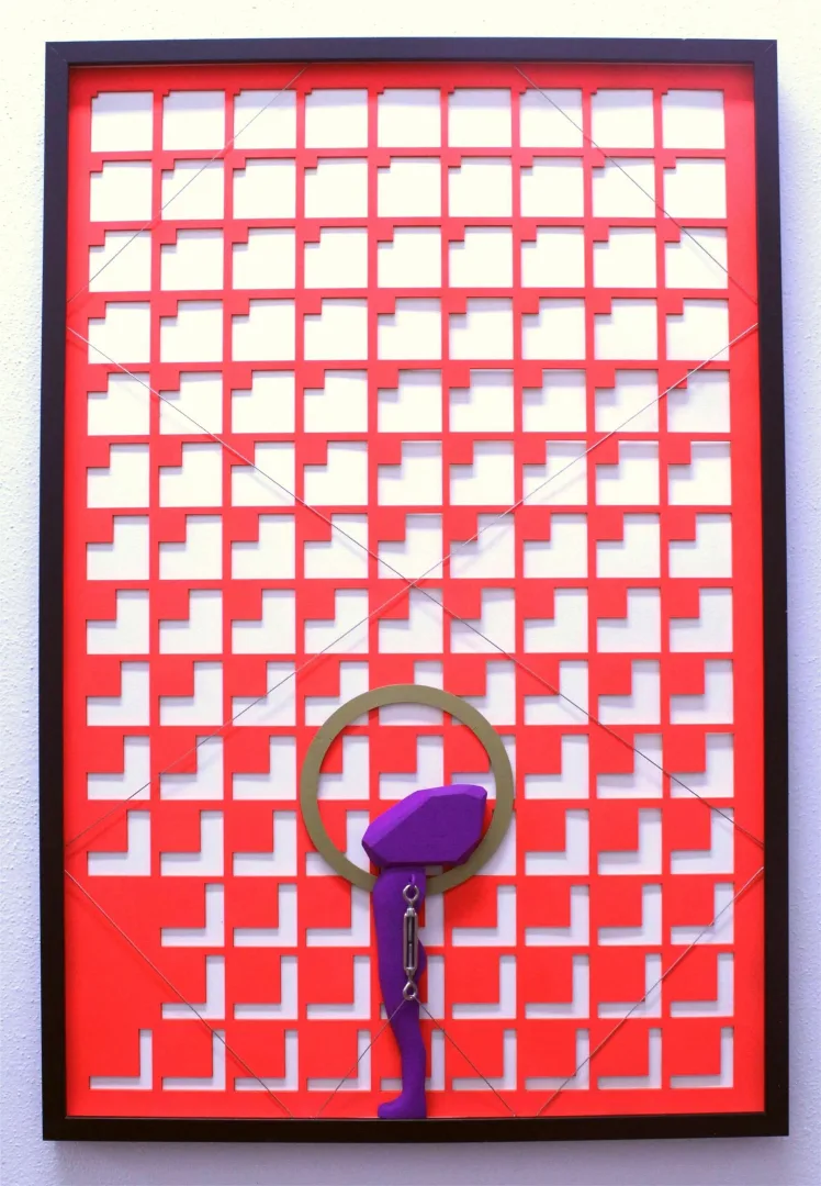 yakınlaştır "Asamblaj-1" eseri FERİT YAZICI tarafından 2025 yılında 93x62.5 cm ölçülerinde Karışık teknik, ahşap, metal, kompozit malzeme tekniği ile yapılmıştır.