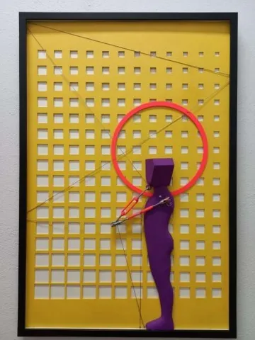 FERİT YAZICI — “Asamblaj-2”, 2025 "Asamblaj-2" eseri FERİT YAZICI tarafından 2025 yılında 93x62.5 cm ölçülerinde Karışık teknik, ahşap, metal, kompozit malzeme tekniği ile yapılmıştır.