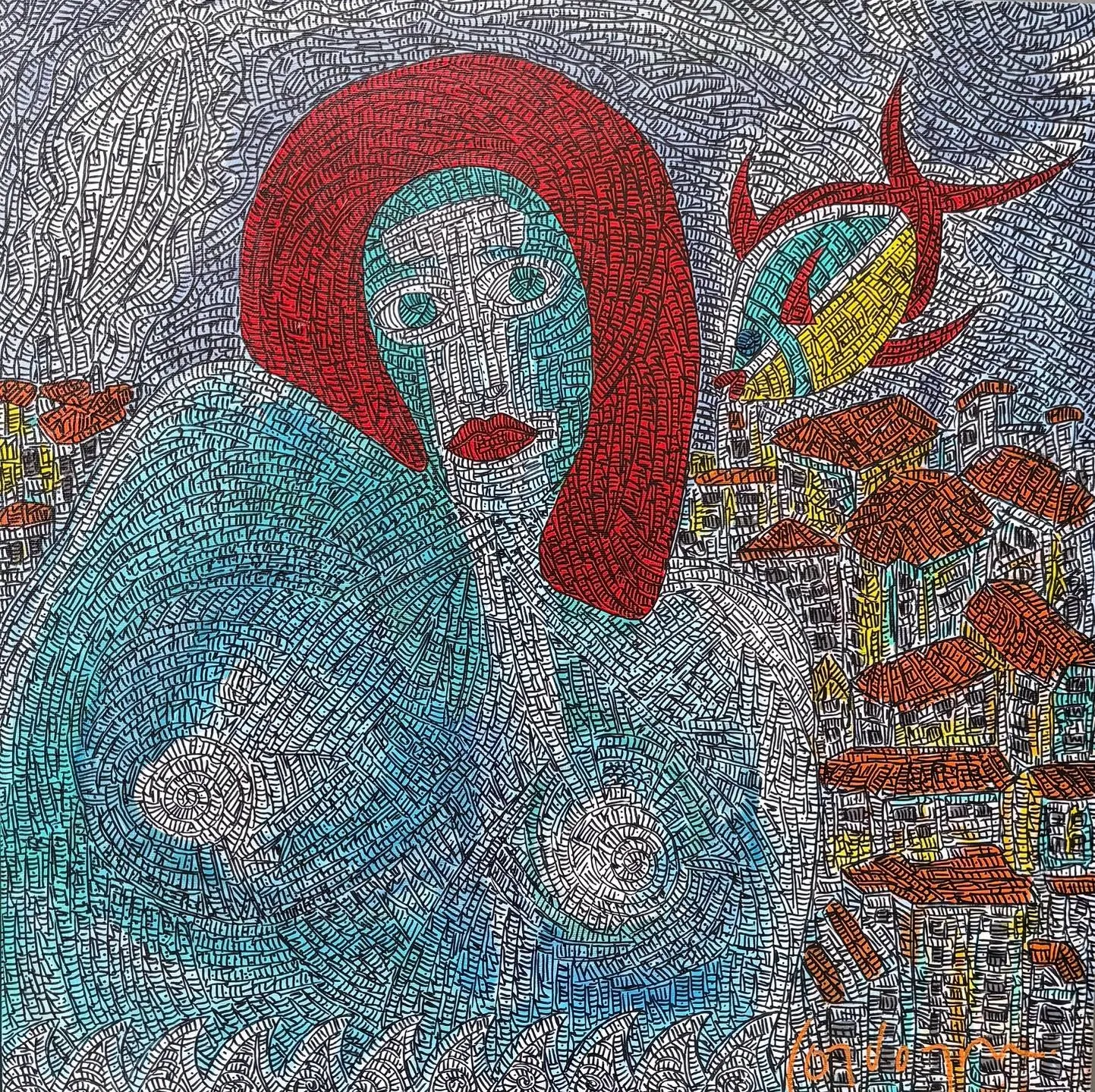 "İsimsiz" eseri MURAT ÖZDOĞRU tarafından 2025 yılında 50x50 cm ölçülerinde Tuval üzeri akrilik boya tekniği ile yapılmıştır.