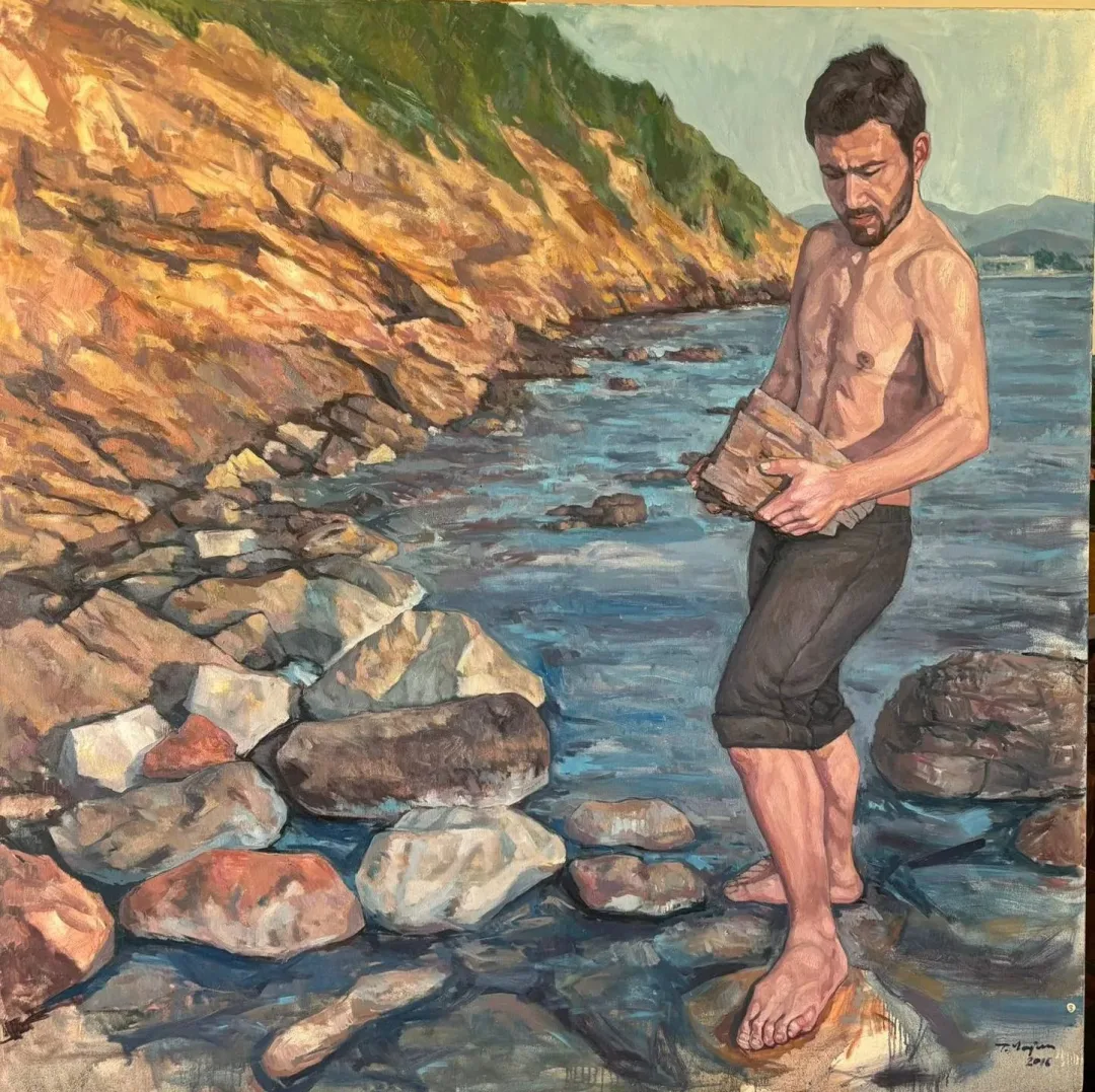 TANJU YAĞAN — “isimsiz”, 2016 "isimsiz" eseri TANJU YAĞAN tarafından 2016 yılında 150x150 cm ölçülerinde Tuval üzeri yağlı boya tekniği ile yapılmıştır.