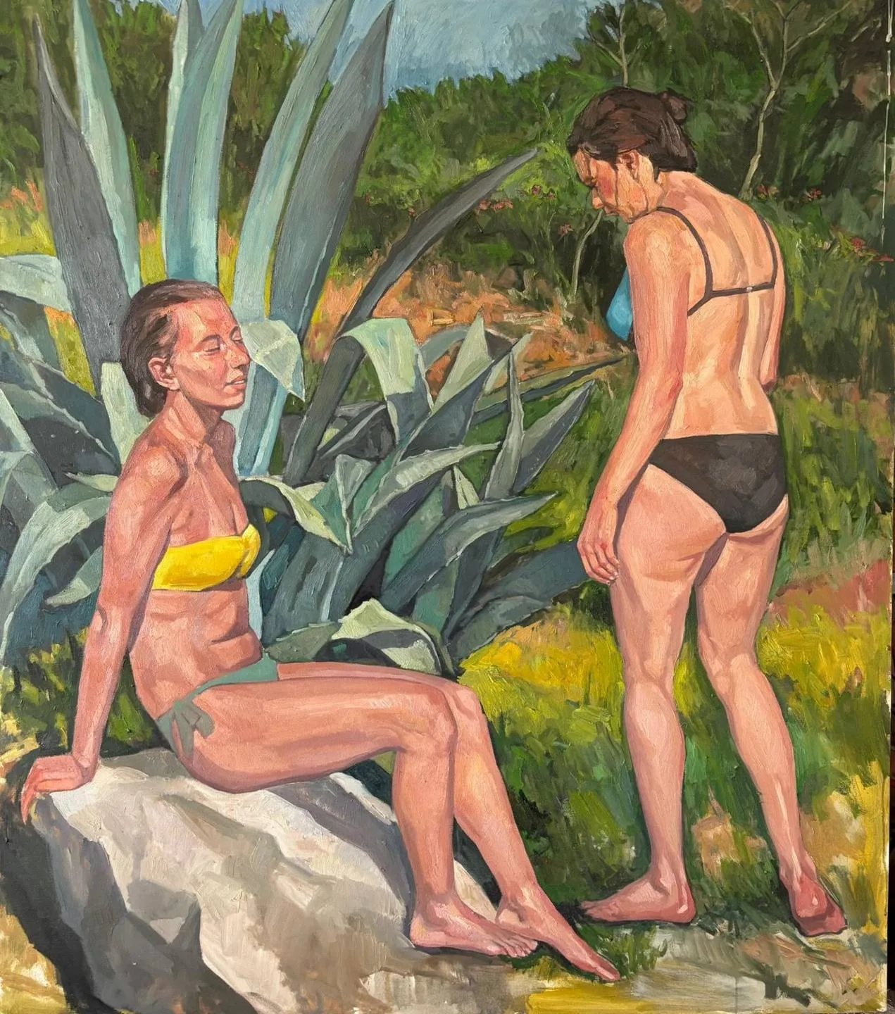 "isimsiz" eseri TANJU YAĞAN tarafından 155x135 cm ölçülerinde Tuval üzeri yağlı boya tekniği ile yapılmıştır.