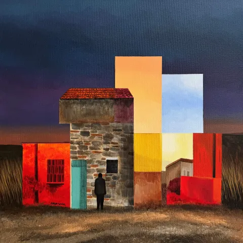 ARDA SELİM — “isimsiz”, 2025 "isimsiz" eseri ARDA SELİM tarafından 2025 yılında 40x40 cm ölçülerinde Tuval üzeri yağlı boya tekniği ile yapılmıştır.