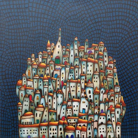 BİNNUR YÜCEBAŞ RUOCCO — “Orio”, 2025 "Orio" eseri BİNNUR YÜCEBAŞ RUOCCO tarafından 2025 yılında 40x40 cm ölçülerinde Tuval üzeri yağlı boya tekniği ile yapılmıştır.