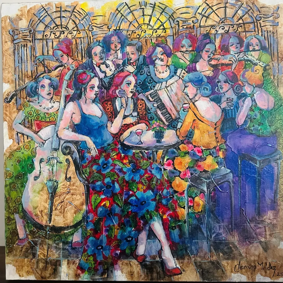 "isimsiz" eseri DERYA YILDIZ tarafından 2025 yılında 40x40 cm ölçülerinde Tuval üzeri yağlı boya tekniği ile yapılmıştır.