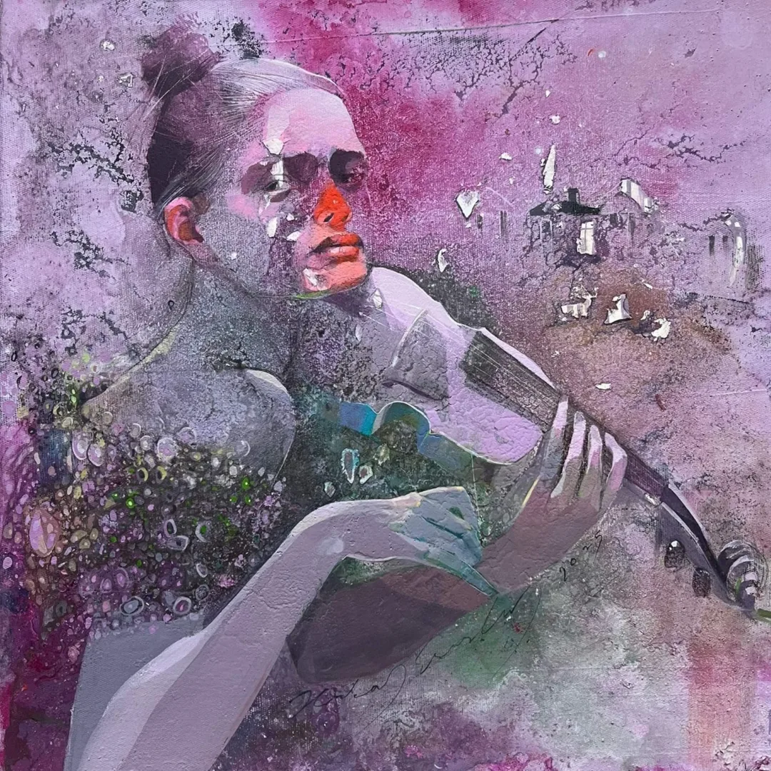 Hakan Eraslan — isimsiz, 2025, tuval üzerine akrilik boya, 40×40 cm