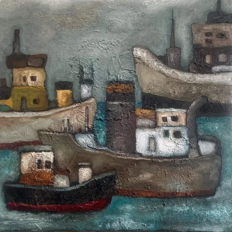 MURAT TOLGA — “isimsiz”, 2025 "isimsiz" eseri MURAT TOLGA tarafından 2025 yılında 40x40 cm ölçülerinde Tuval üzeri yağlı boya tekniği ile yapılmıştır.