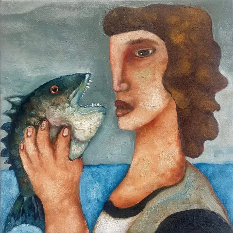 MURAT TOLGA — “isimsiz”, 2025 "isimsiz" eseri MURAT TOLGA tarafından 2025 yılında 40x40 cm ölçülerinde Tuval üzeri yağlı boya tekniği ile yapılmıştır.
