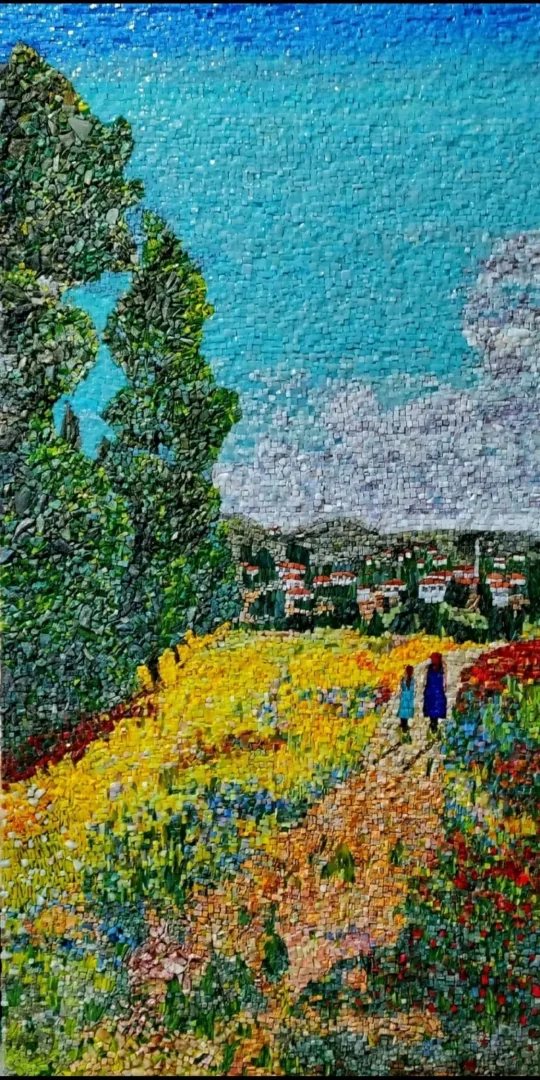 yakınlaştır "isimsiz" eseri SULTAN KEMİKKIRAN tarafından 2025 yılında 130x65 cm ölçülerinde Mozaik tekniği ile yapılmıştır.