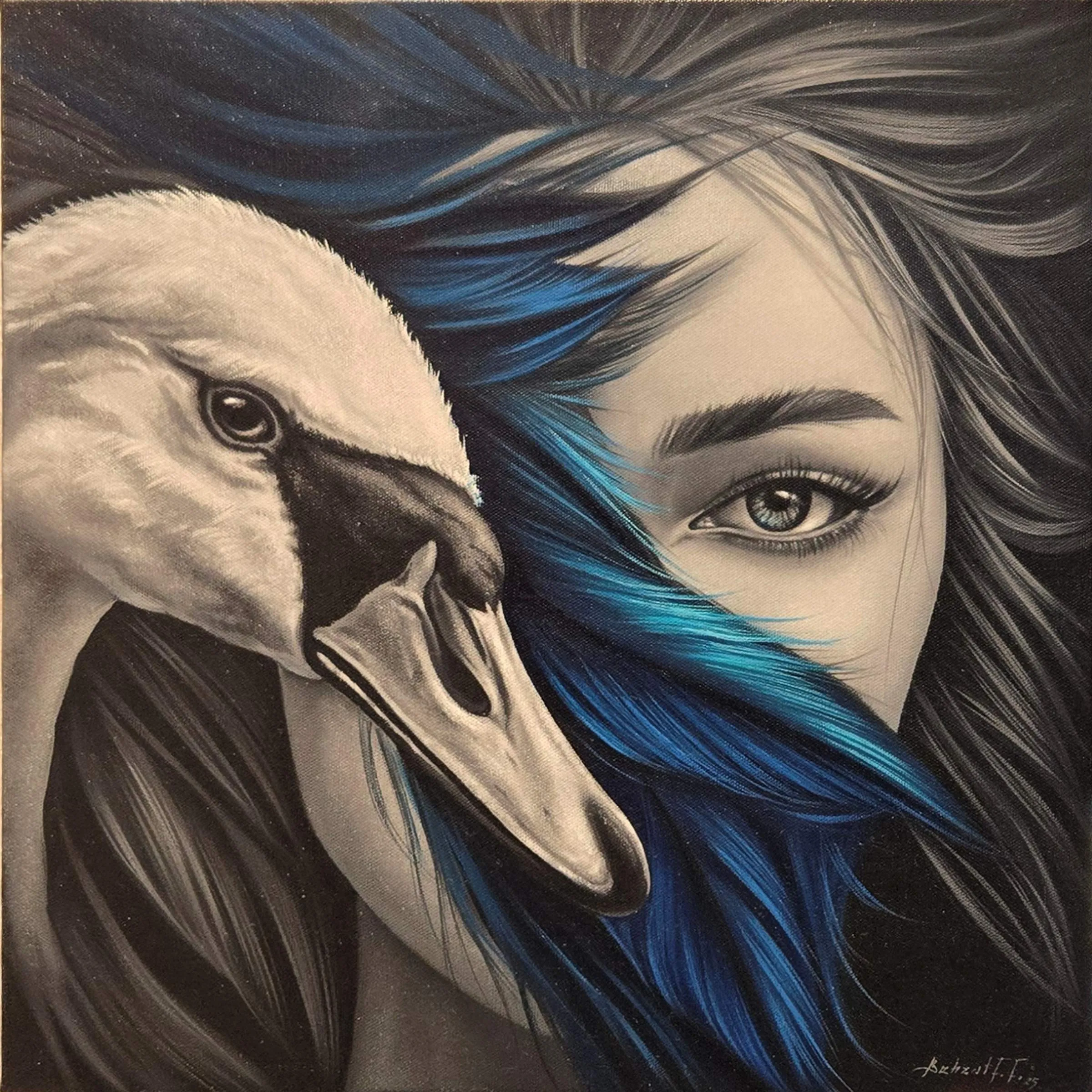 "İsimsiz" eseri BEHZAT FEYZULLAH tarafından 2025 yılında 40x40 cm ölçülerinde Tuval üzeri yağlı boya tekniği ile yapılmıştır.