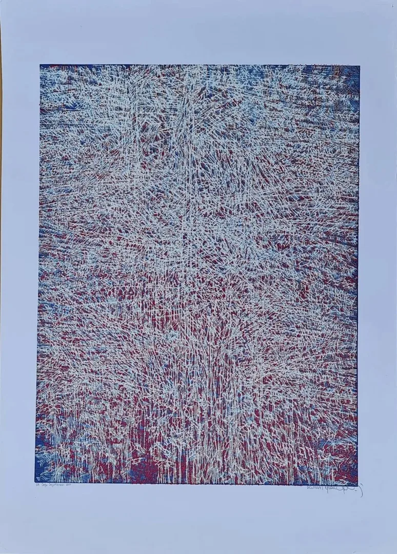 yakınlaştır "Doğa Soyutlaması" eseri DEVRİM ERBİL tarafından 2011 yılında 70x50 cm ölçülerinde Serigrafi - Edisyon: EA tekniği ile yapılmıştır.