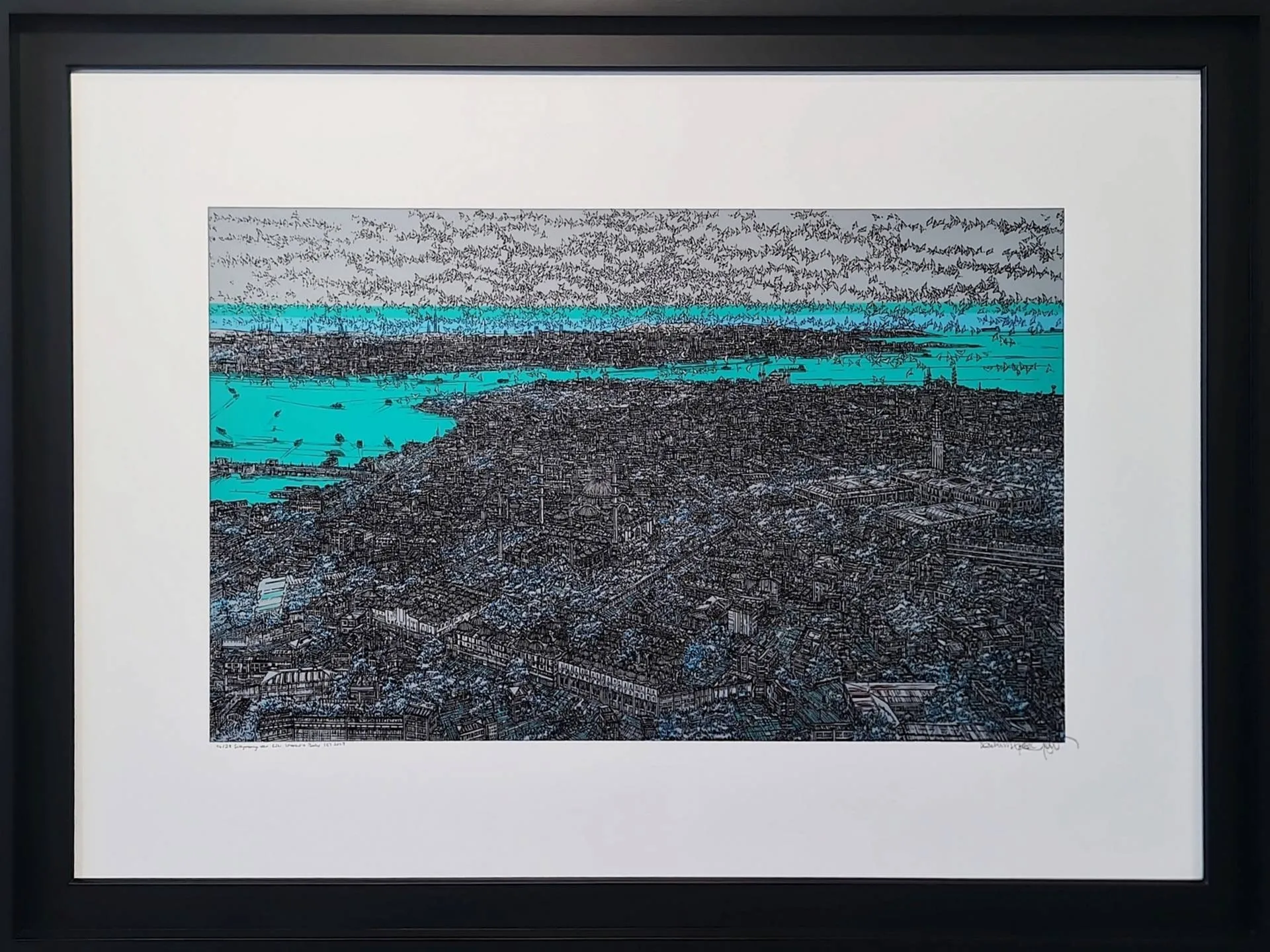 "Süleymaniye'den Eski İstanbul'a Bakış (E)" eseri DEVRİM ERBİL tarafından 2023 yılında 70x100 cm ölçülerinde Serigrafi - 14/25 tekniği ile yapılmıştır.