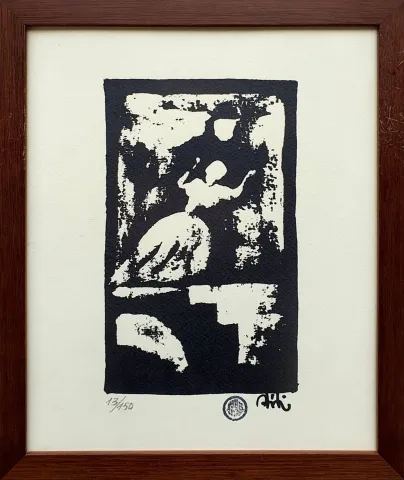 ABİDİN DİNO — “isimsiz” "isimsiz" eseri ABİDİN DİNO tarafından 31x26 cm ölçülerinde Serigrafi - Edisyon 13/150 tekniği ile yapılmıştır.