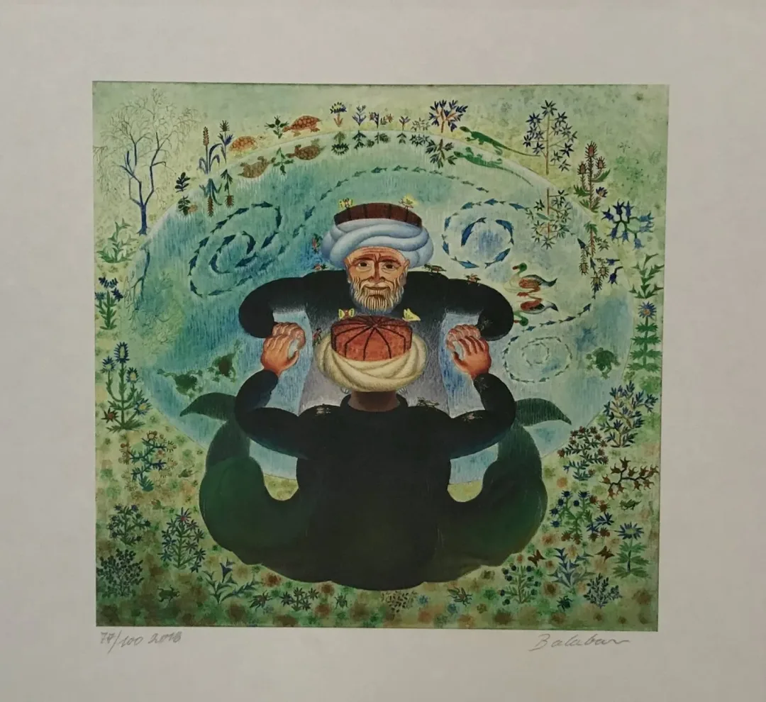yakınlaştır "Nasrettin Hoca" eseri İBRAHİM BALABAN tarafından 2018 yılında 50x55 cm ölçülerinde Dijital Ögün Baskı Edisyon: 77/100 tekniği ile yapılmıştır.