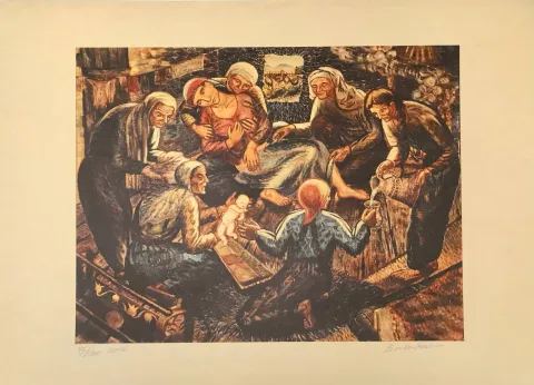 İBRAHİM BALABAN — “Doğum”, 2018 "Doğum" eseri İBRAHİM BALABAN tarafından 2018 yılında 50x70 cm ölçülerinde Dijital Ögün Baskı Edisyon: 78/100 tekniği ile yapılmıştır.