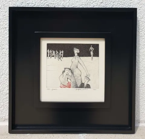 HAYATİ MİSMAN — “isimsiz”, 1985 "isimsiz" eseri HAYATİ MİSMAN tarafından 1985 yılında 20x20 cm ölçülerinde Gravür Edisyon 33/50 tekniği ile yapılmıştır.