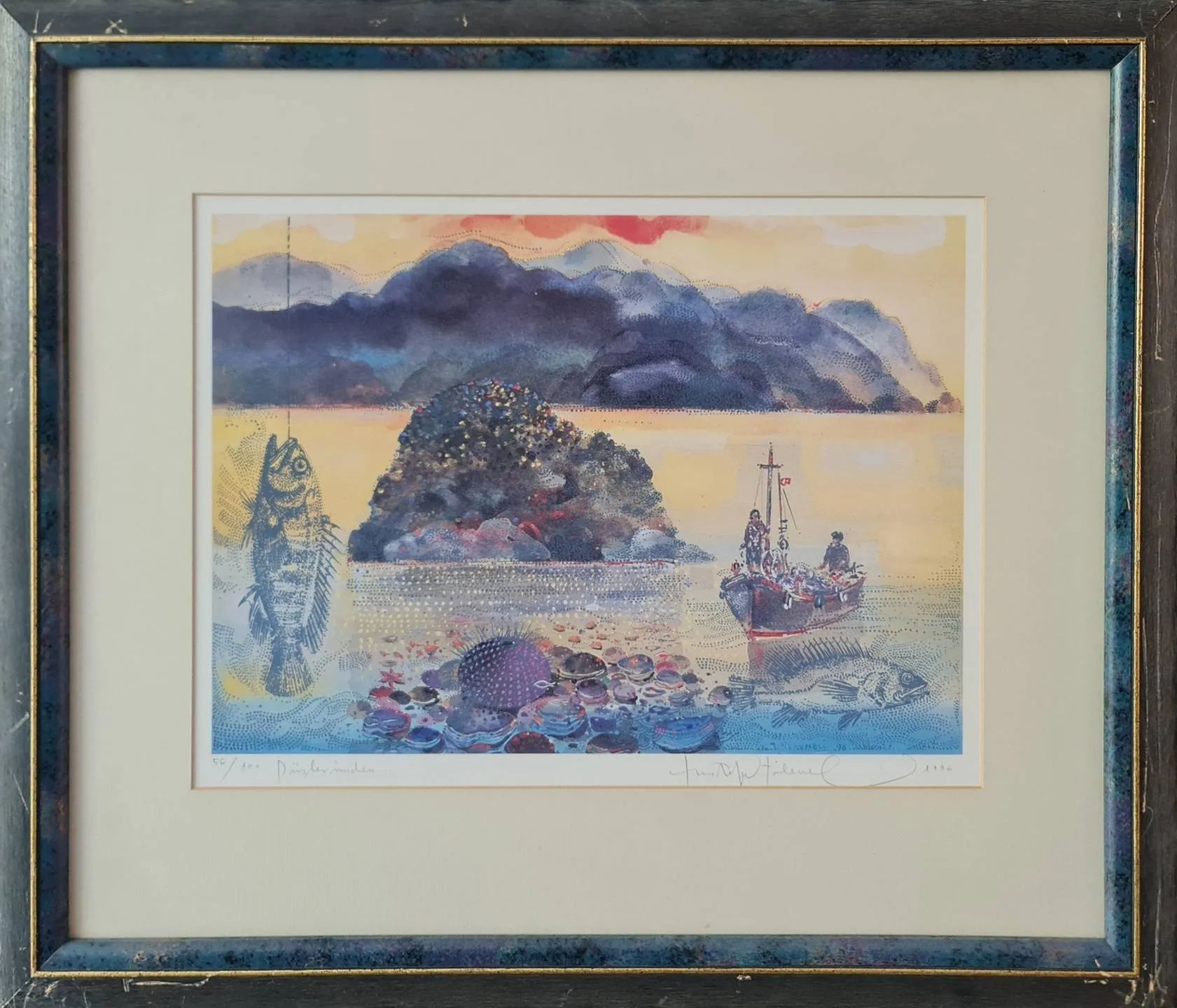 "Düşlerimden" eseri MUSTAFA PİLEVNELİ tarafından 1996 yılında 32x44 cm ölçülerinde Serigrafi 56/100 tekniği ile yapılmıştır.