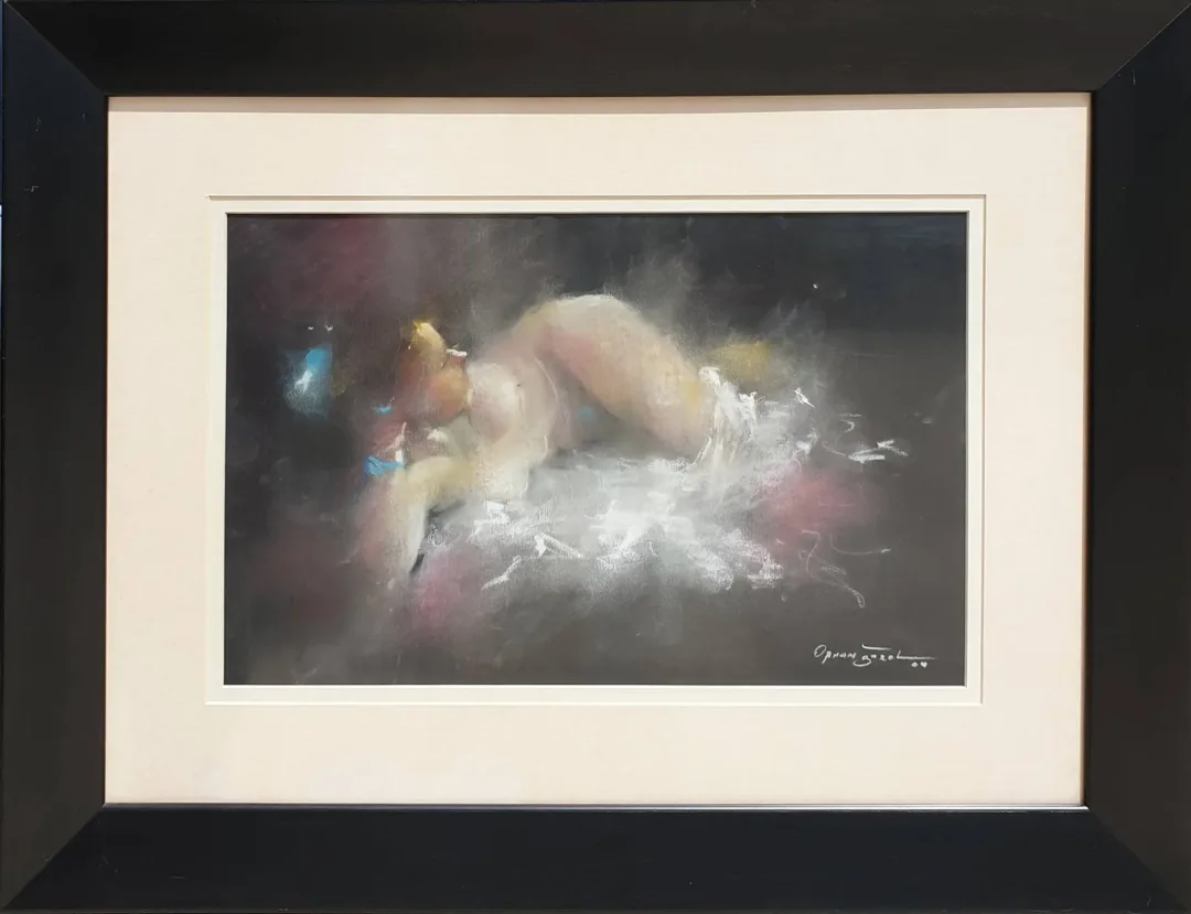 "isimsiz" eseri ORHAN GÜREL tarafından 2000 yılında 30x47 cm ölçülerinde Linol Baskı tekniği ile yapılmıştır.