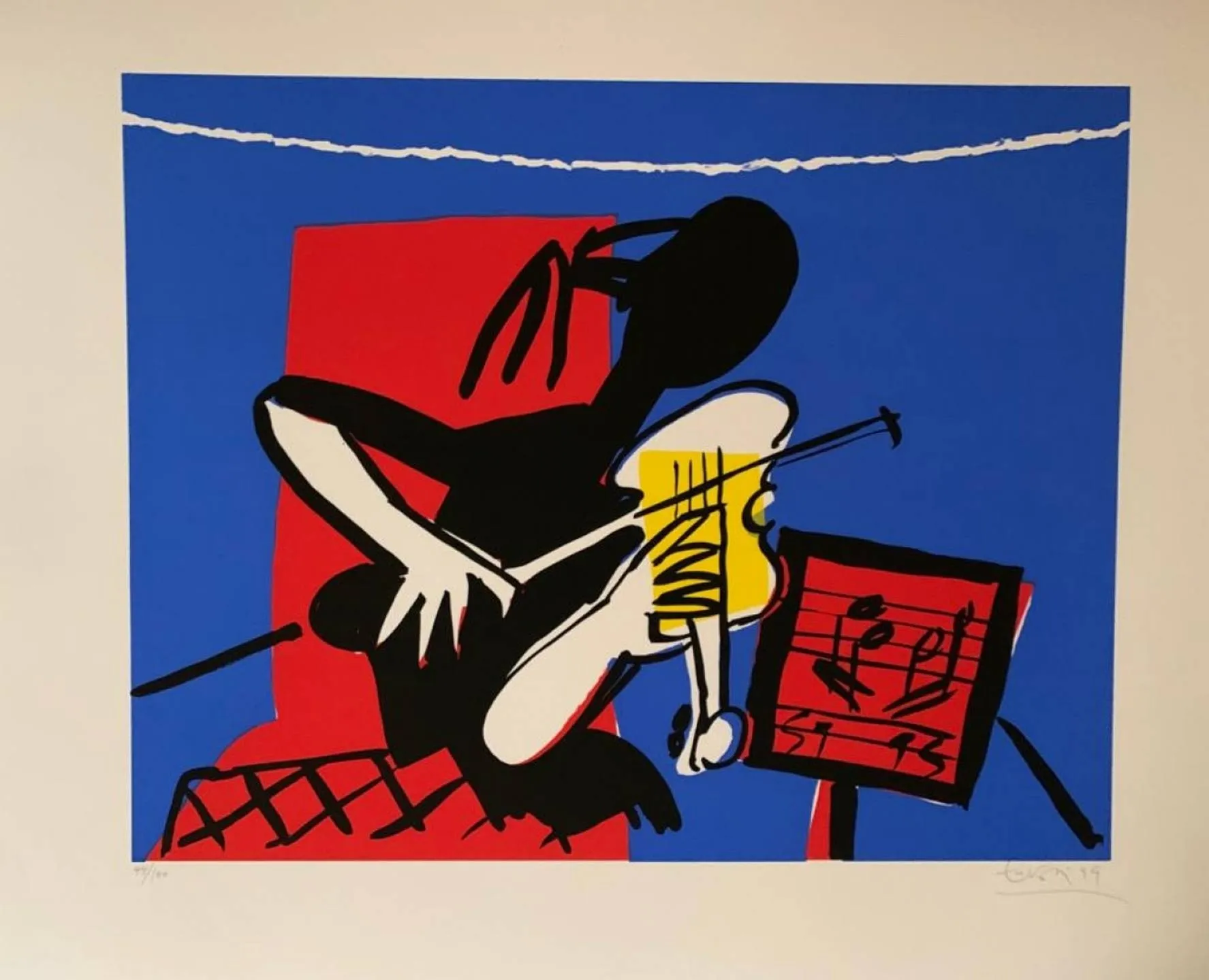 "isimsiz" eseri ADNAN TURANİ tarafından 1999 yılında 70x80 cm ölçülerinde Serigrafi Edition 51/100 tekniği ile yapılmıştır.