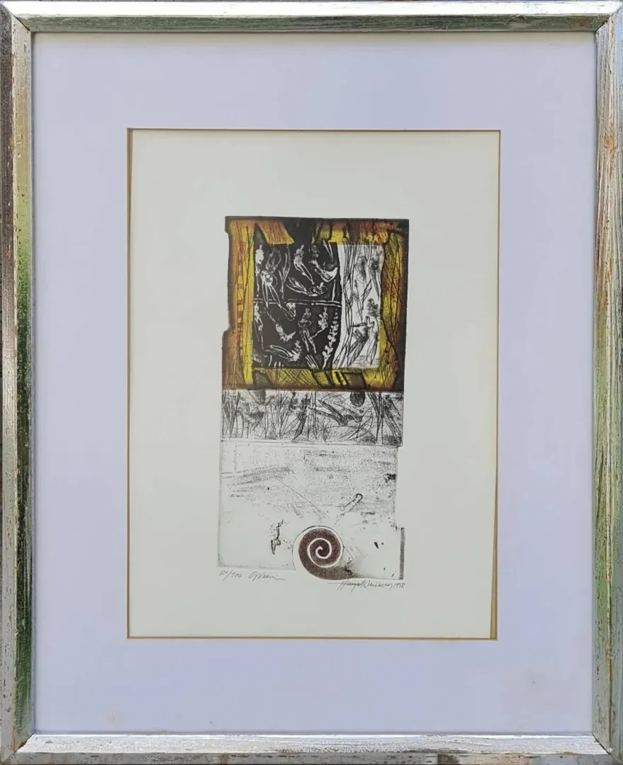 "isimsiz" eseri HAYATİ MİSMAN tarafından 1998 yılında 36x26 cm ölçülerinde Gravür Edisyon 21/100 tekniği ile yapılmıştır.