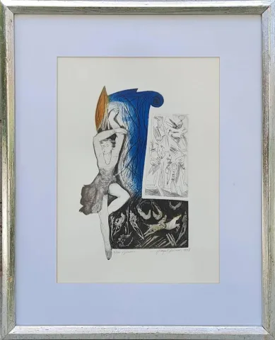 "isimsiz" eseri HAYATİ MİSMAN tarafından 1998 yılında 36x26 cm ölçülerinde Gravür Edisyon 7/100 tekniği ile yapılmıştır.