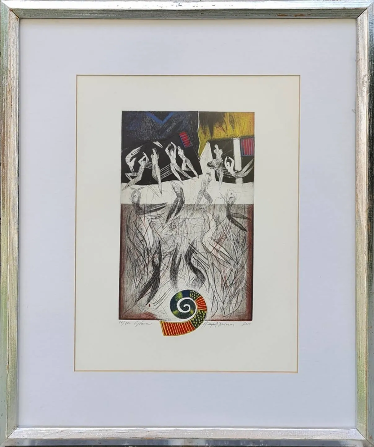 "isimsiz" eseri HAYATİ MİSMAN tarafından 2000 yılında 36x26 cm ölçülerinde Gravür Edisyon 18/100 tekniği ile yapılmıştır.