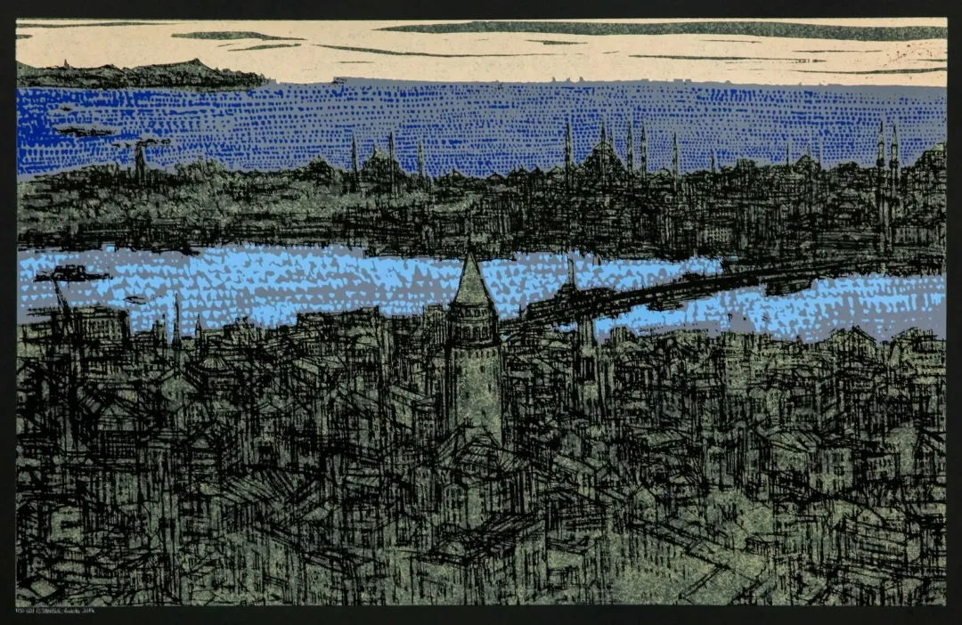 yakınlaştır "İstanbul Galata (A)" eseri DEVRİM ERBİL tarafından 2014 yılında 70x100 cm ölçülerinde Serigrafi 36/50 tekniği ile yapılmıştır.