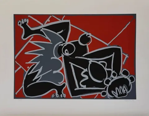 ADNAN TURANİ — “isimsiz”, 1999 "isimsiz" eseri ADNAN TURANİ tarafından 1999 yılında 70x90 cm ölçülerinde Serigrafi Edition: 61/100 tekniği ile yapılmıştır.