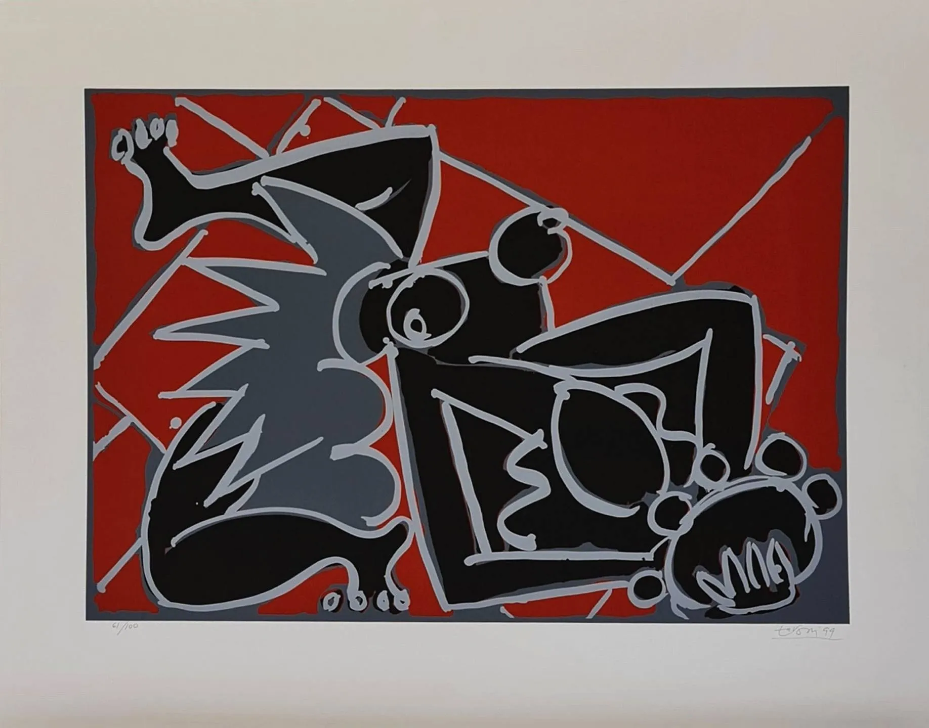 "isimsiz" eseri ADNAN TURANİ tarafından 1999 yılında 70x90 cm ölçülerinde Serigrafi Edition: 61/100 tekniği ile yapılmıştır.