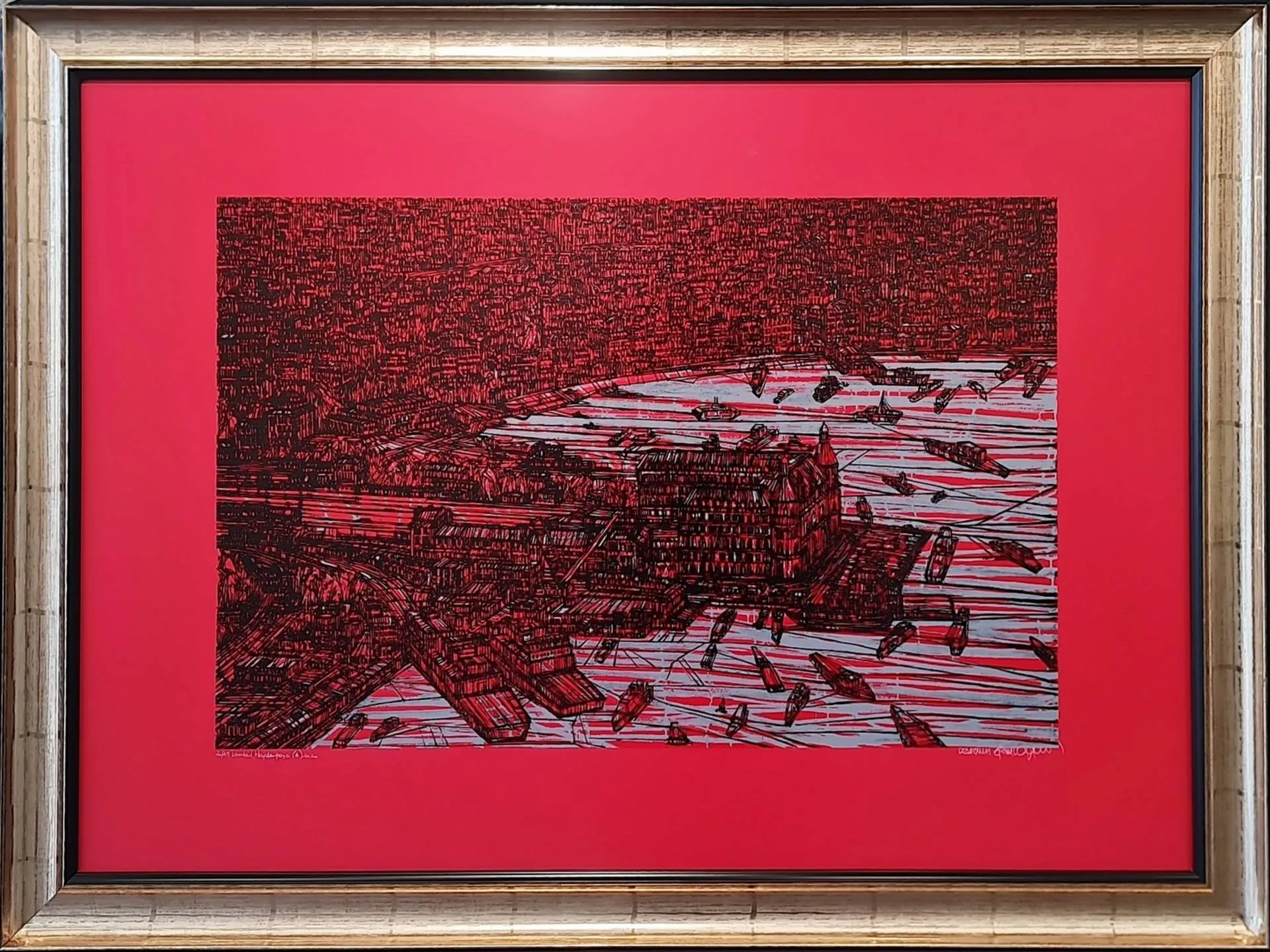 "İstanbul, Haydarpaşa (A)" eseri DEVRİM ERBİL tarafından 2020 yılında 70x100 cm ölçülerinde Serigrafi 20//25 tekniği ile yapılmıştır.