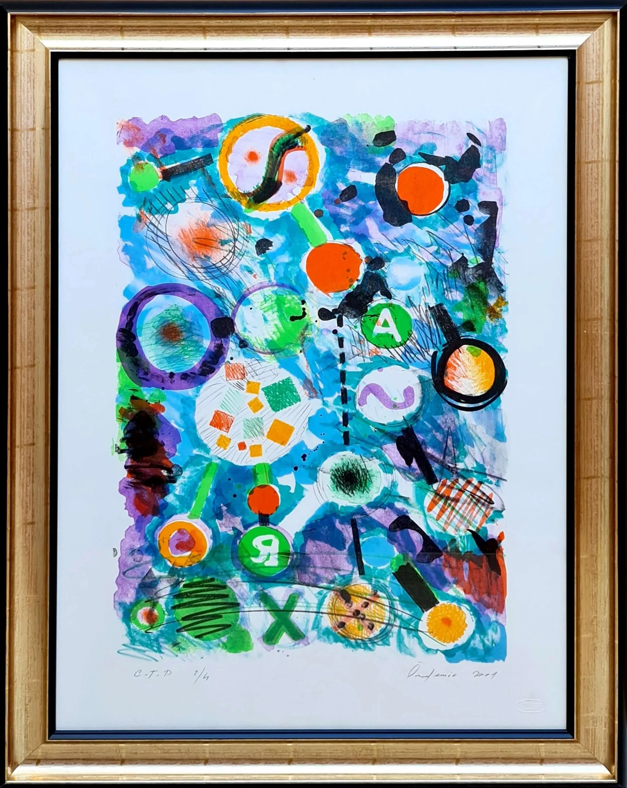 "isimsiz" eseri ÖZDEMİR ALTAN tarafından 2001 yılında 90x65 cm ölçülerinde Baskı CTD 3/4 tekniği ile yapılmıştır.