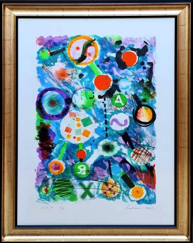 ÖZDEMİR ALTAN — “isimsiz”, 2001 "isimsiz" eseri ÖZDEMİR ALTAN tarafından 2001 yılında 90x65 cm ölçülerinde Baskı CTD 3/4 tekniği ile yapılmıştır.