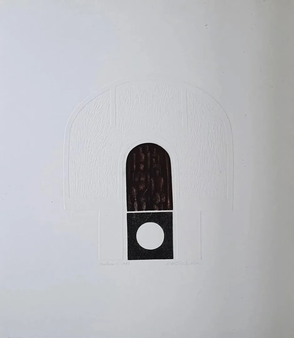 yakınlaştır "isimsiz" eseri MÜRŞİDE İÇMELİ tarafından 1975 yılında 70x61 cm ölçülerinde Gravür Yeni Baskı -1 tekniği ile yapılmıştır.