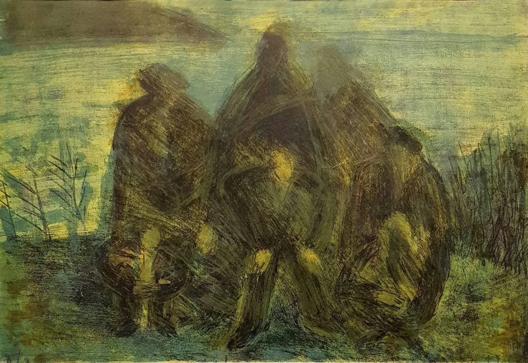 "isimsiz" eseri ŞENOL YOROZLU tarafından 1978 yılında 31x46 cm ölçülerinde Baskı tekniği ile yapılmıştır.