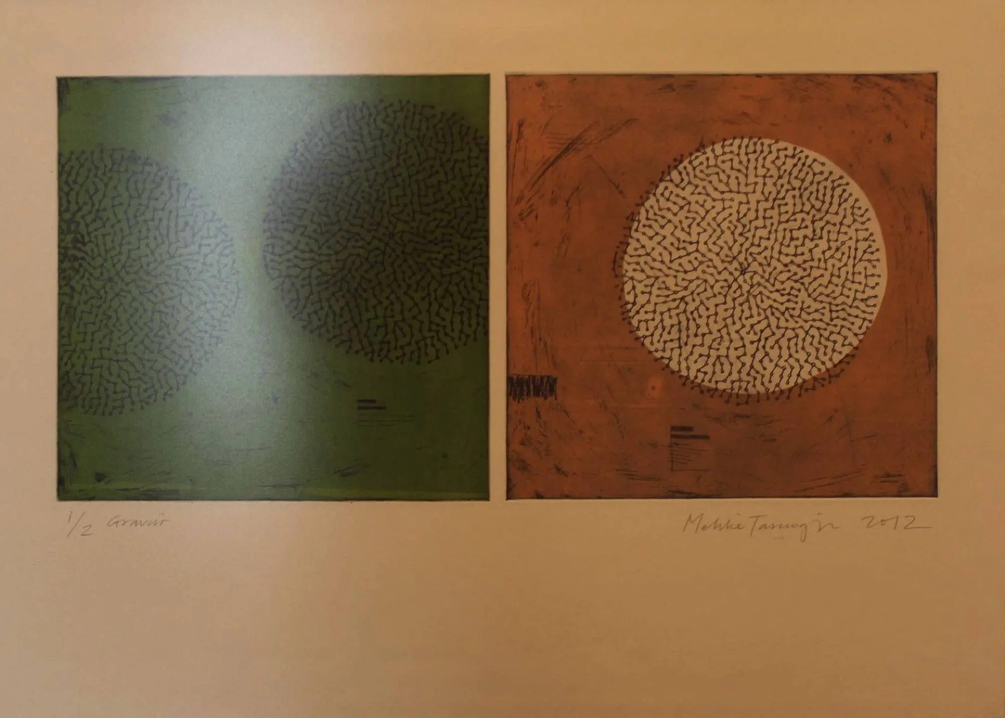 "isimsiz" eseri MELİKE TAŞÇIOĞLU tarafından 2012 yılında 30x60 cm ölçülerinde Gravür tekniği ile yapılmıştır.