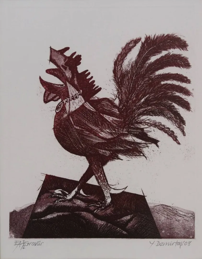 "isimsiz" eseri YUSUF DEMİRTAŞ tarafından 25x20 cm ölçülerinde Gravür EA 1//7 tekniği ile yapılmıştır.
