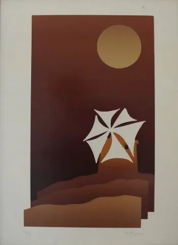 "isimsiz" eseri YILMAZ AYSAN tarafından 49x30 cm ölçülerinde Serigrafi 1//20 tekniği ile yapılmıştır.