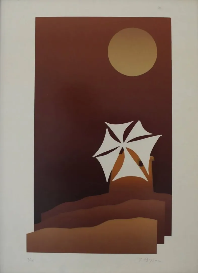 "isimsiz" eseri YILMAZ AYSAN tarafından 49x30 cm ölçülerinde Serigrafi 1//20 tekniği ile yapılmıştır.